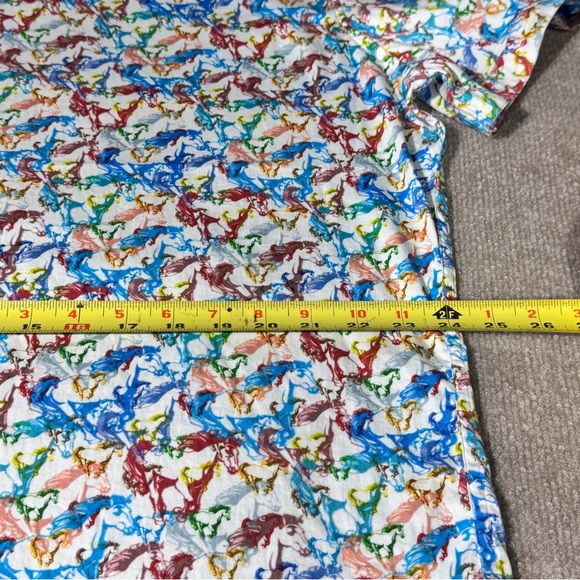 Robert Graham Shirt Horse Power Printed Short-Sleeve XXL Causal Classic Cotton - Picture 13 of 15